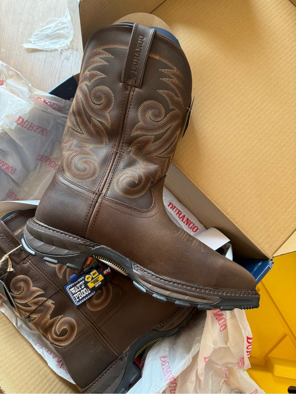 Durango Maverick XP Steel Toe Waterproof Western Work Boot - Picture 4 of 10